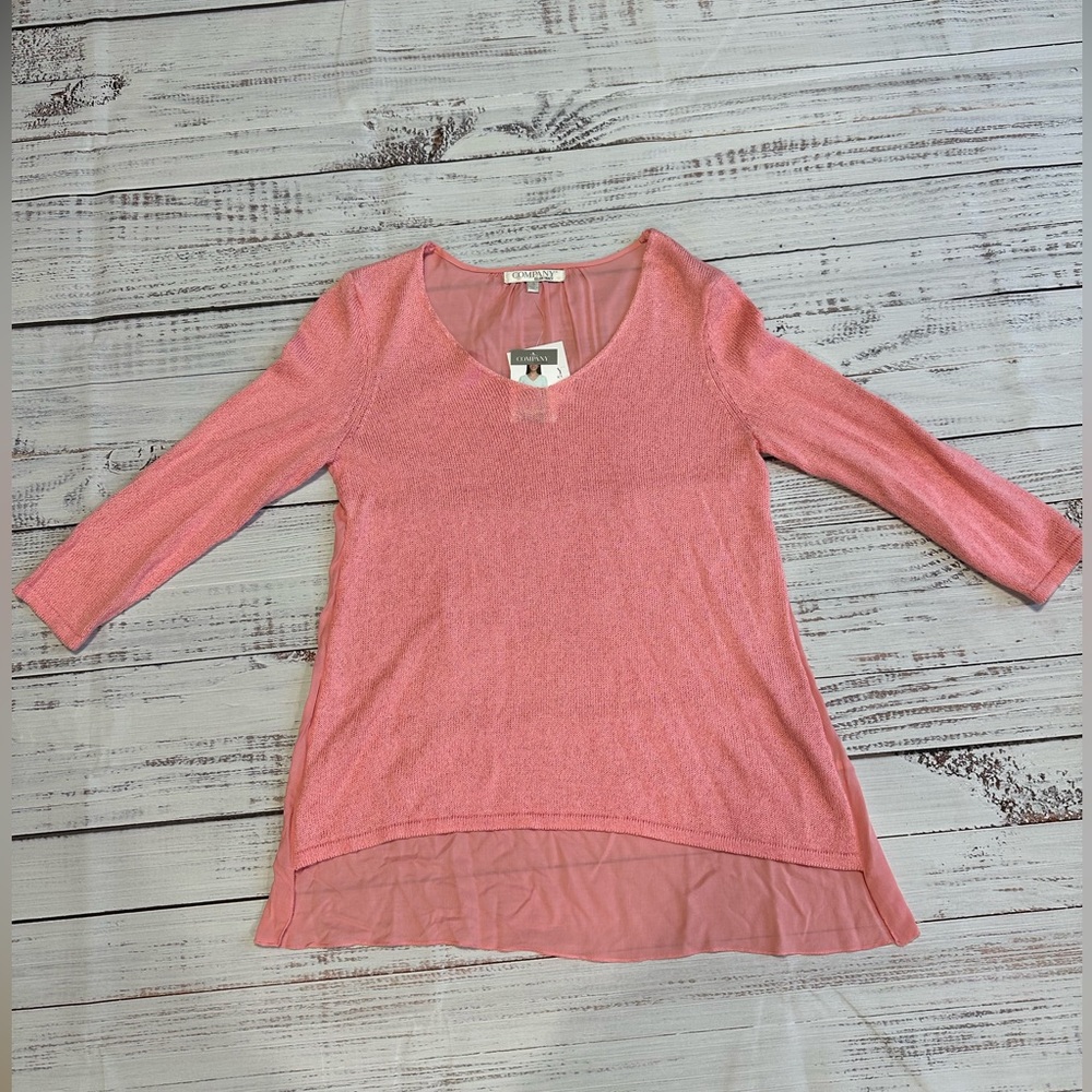 Company- Ellen Tracy 3/4 Sleeve Women’s Sweater in Pink Petal